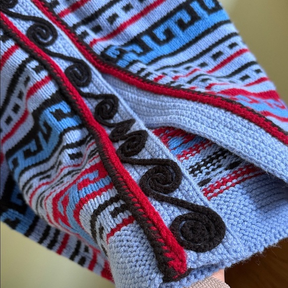 Hand-Knit Kimono Style Long Sweater Jacket Cardigan - Picture 10 of 17